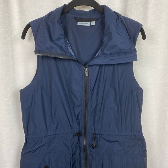 Athleta Navy Blue City Slicker Vest Jacket Sz.M - Picture 6 of 15